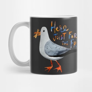 Funny Seagull with French Fries Mug